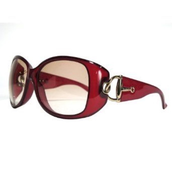 red oversized gucci sunglasses